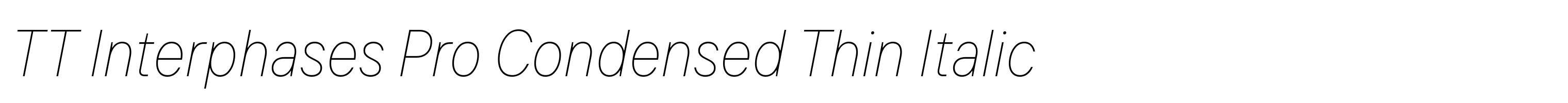 TT Interphases Pro Condensed Thin Italic